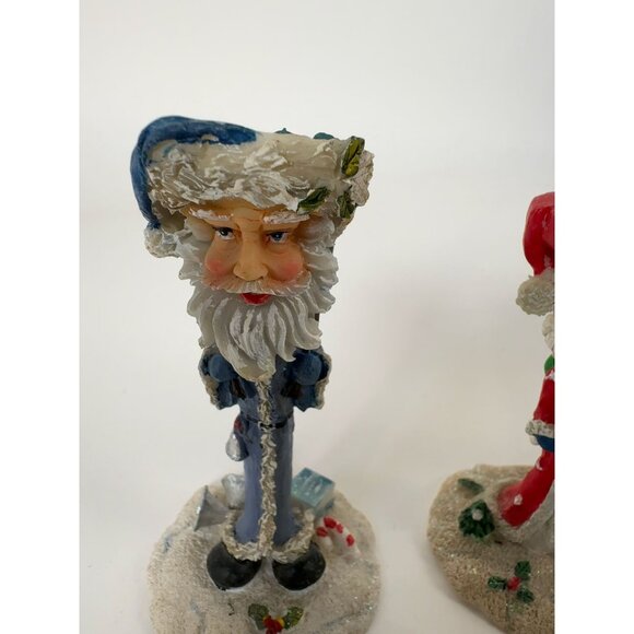 Vintage Santa Claus Candle Holder Set Of 4: Festive Christmas Decor With Santa F - Picture 12 of 16